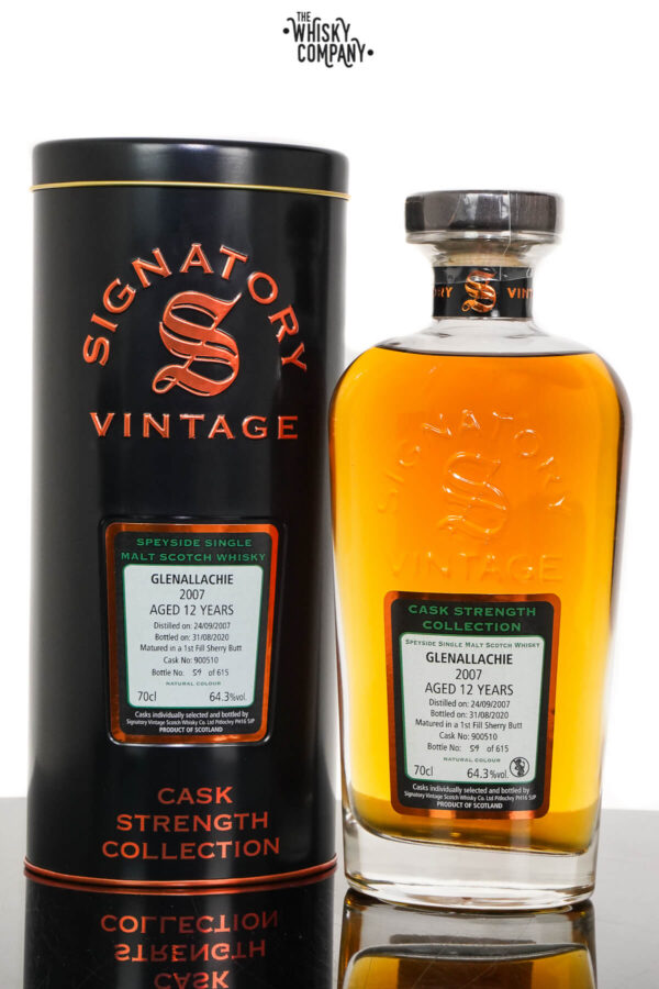 Glenallachie 2007 Aged 17 Years Cask Strength Single Malt Scotch Whisky – Signatory Vintage (700ml)